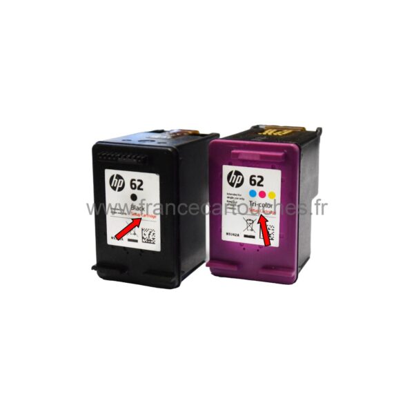 HP N°62 Setup H ou Instant Ink (noire ou couleurs) – France Cartouches